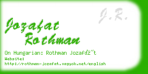 jozafat rothman business card